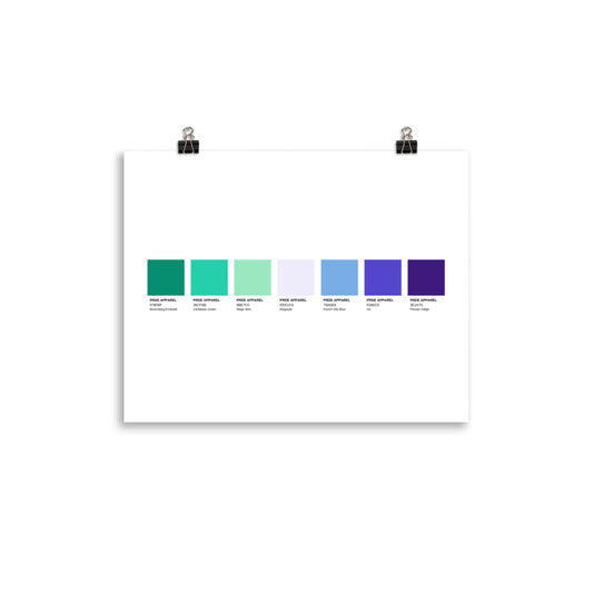 Gay Men's Pride Paint Swatch Poster