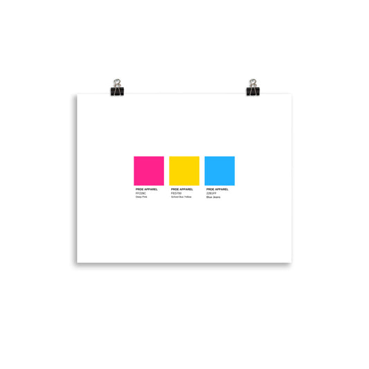 Pansexual Paint Swatch Poster