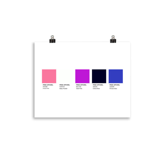 Genderfluid Paint Swatch Poster