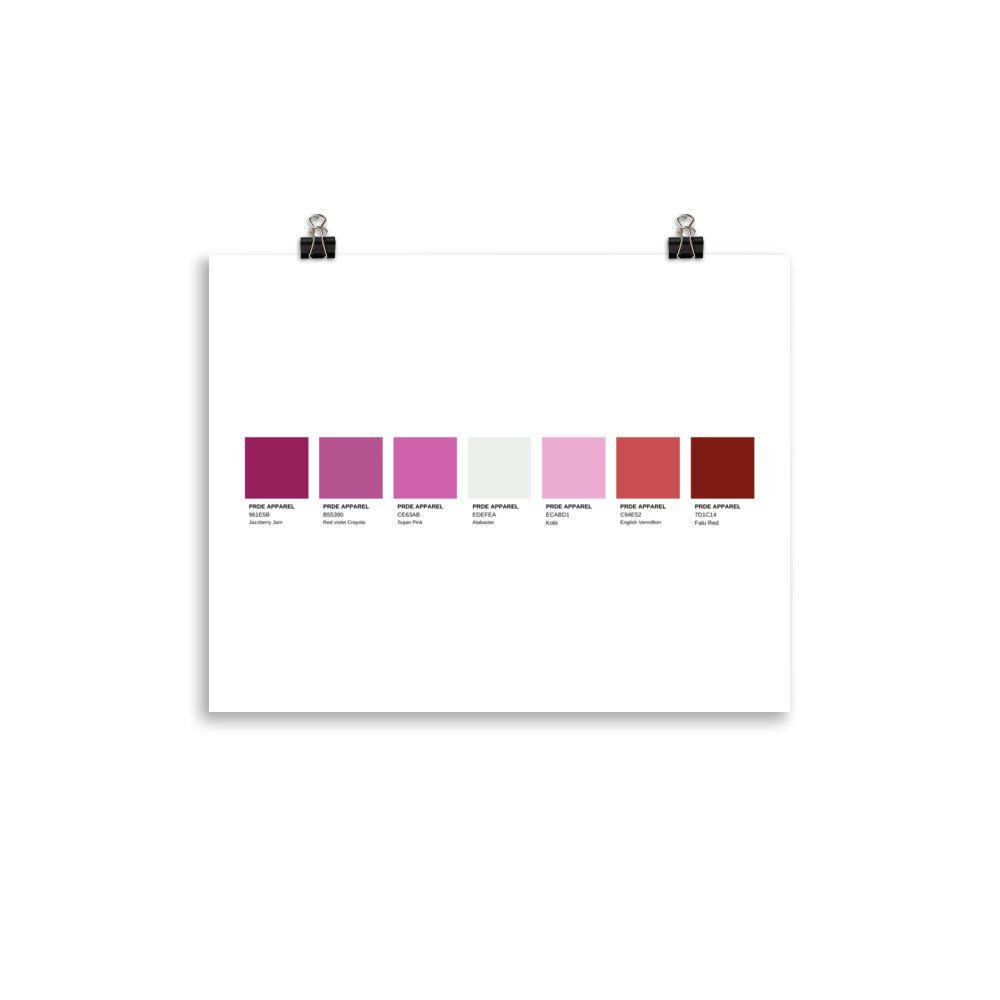Lesbian Paint Swatch Poster