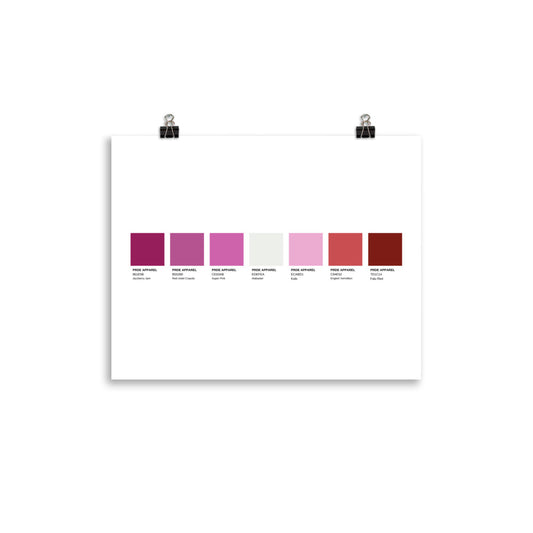 Lesbian Paint Swatch Poster