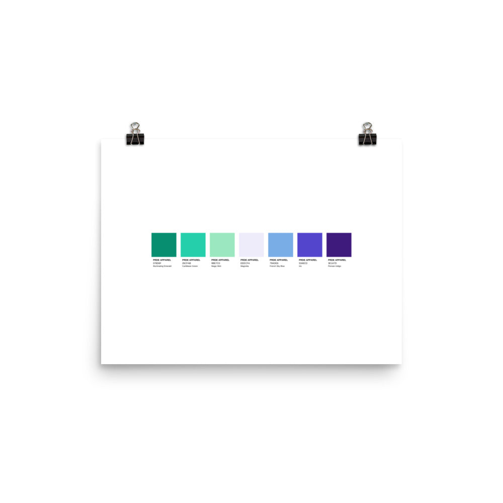 Gay Men's Pride Paint Swatch Poster
