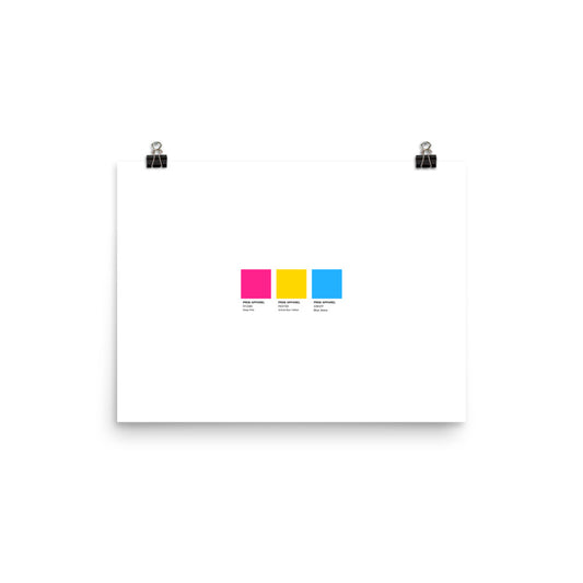 Pansexual Paint Swatch Poster