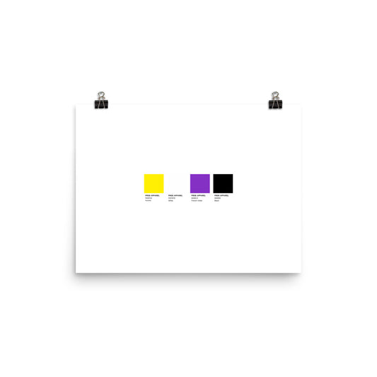 Non-Binary Paint Swatch Poster