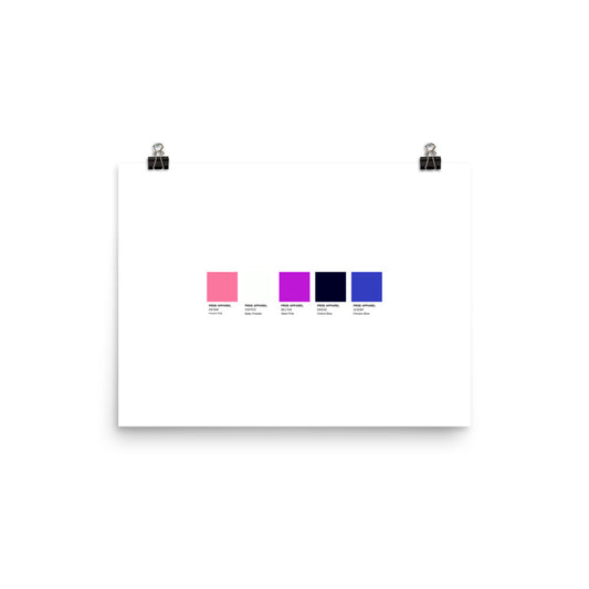 Genderfluid Paint Swatch Poster