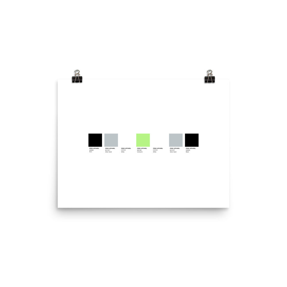 Agender Paint Swatch Poster