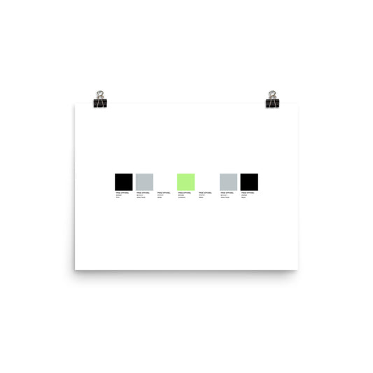 Agender Paint Swatch Poster