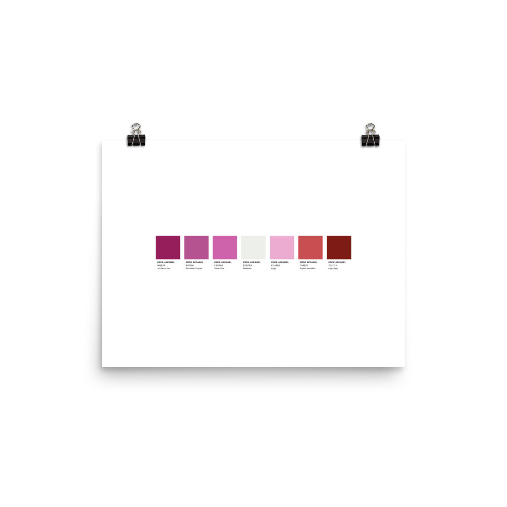 Lesbian Paint Swatch Poster