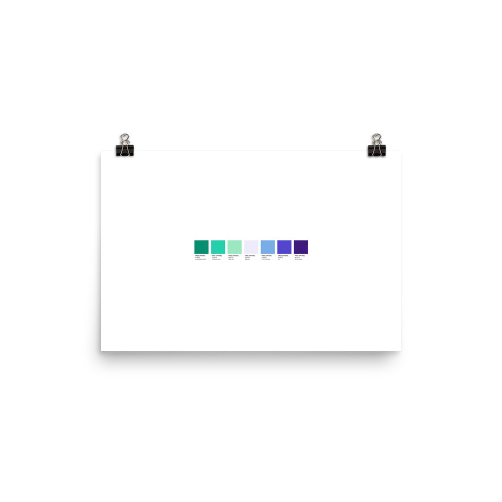 Gay Men's Pride Paint Swatch Poster