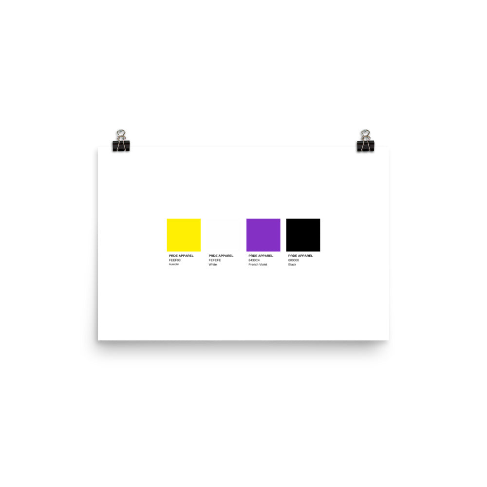 Non-Binary Paint Swatch Poster