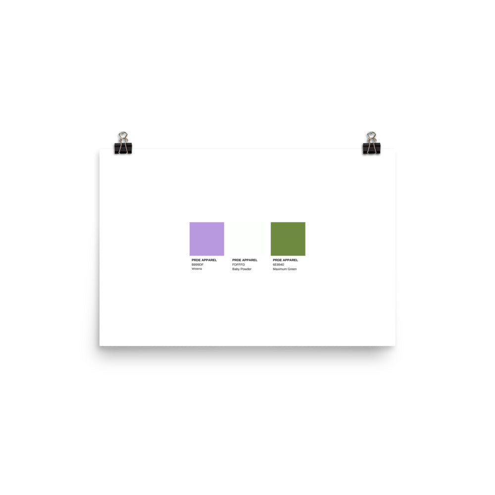 Genderqueer Paint Swatch Poster