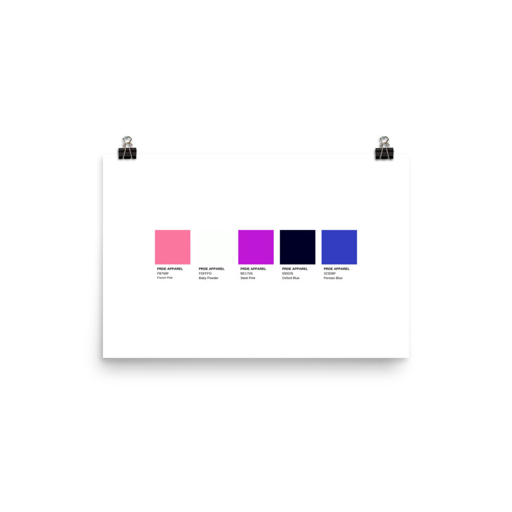 Genderfluid Paint Swatch Poster