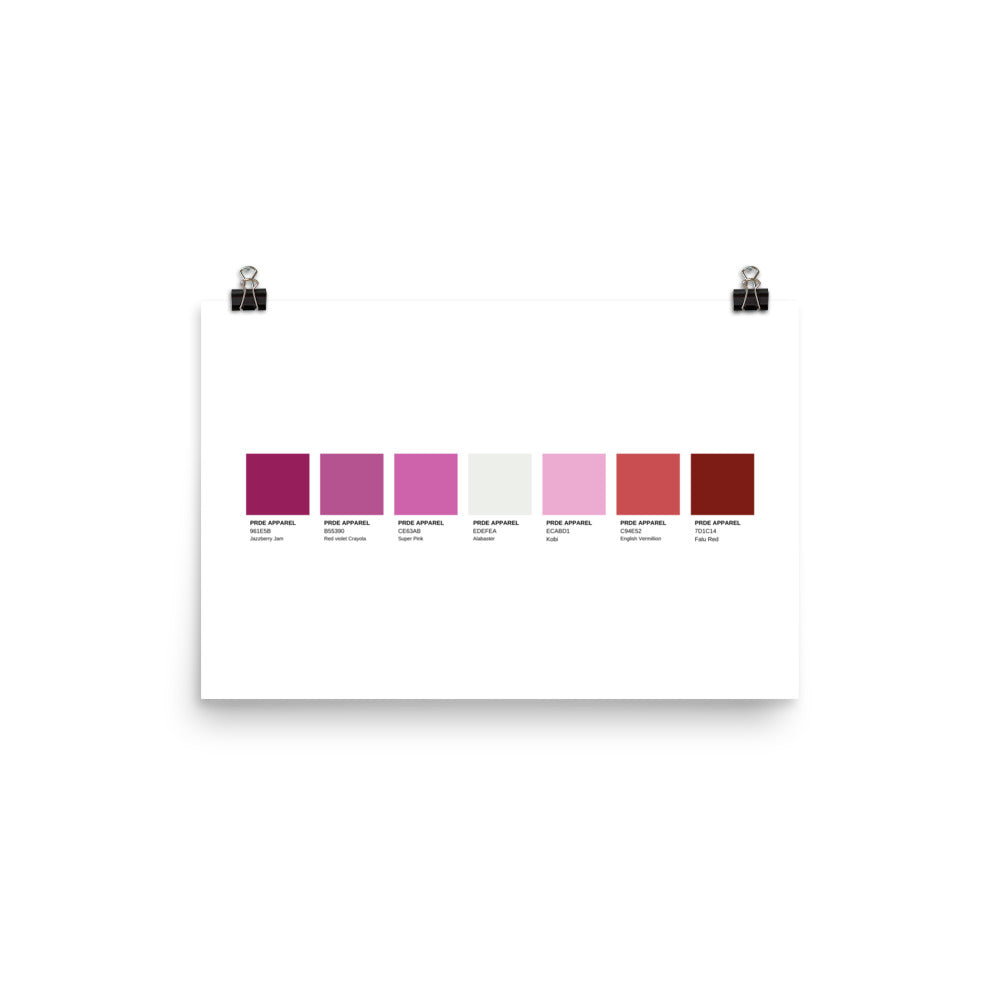 Lesbian Paint Swatch Poster