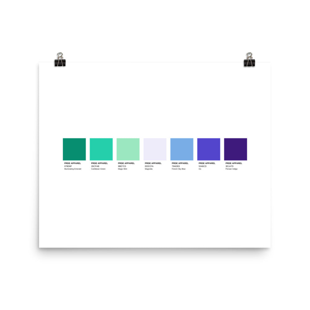 Gay Men's Pride Paint Swatch Poster