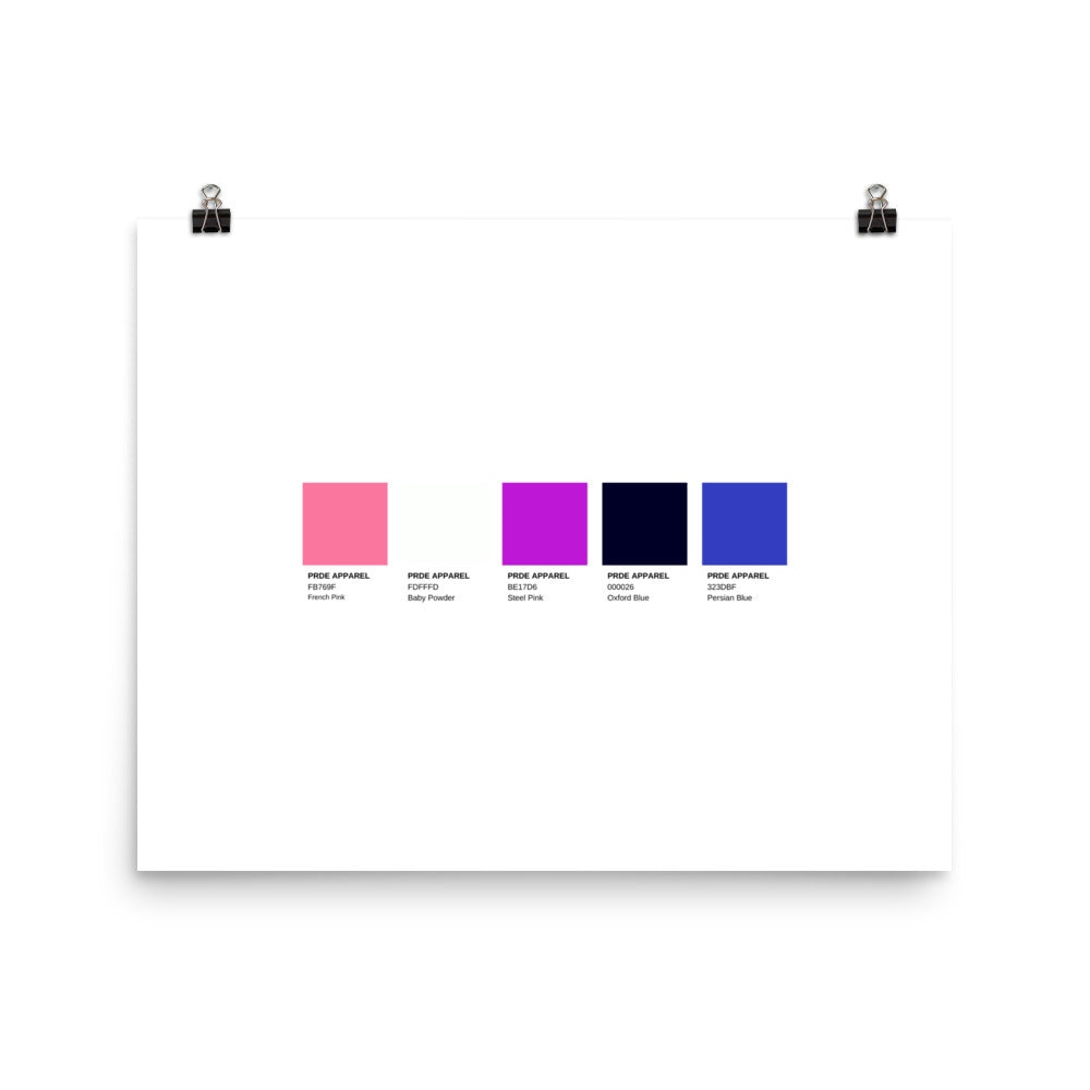Genderfluid Paint Swatch Poster