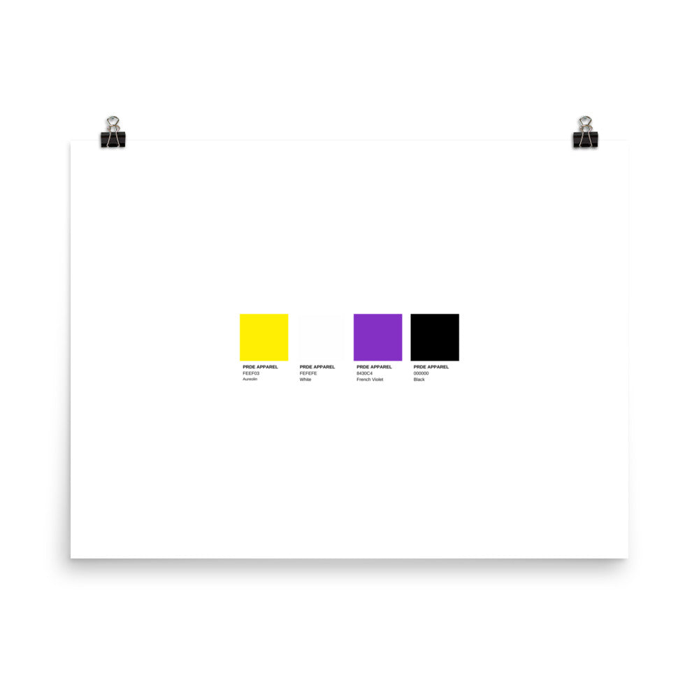 Non-Binary Paint Swatch Poster