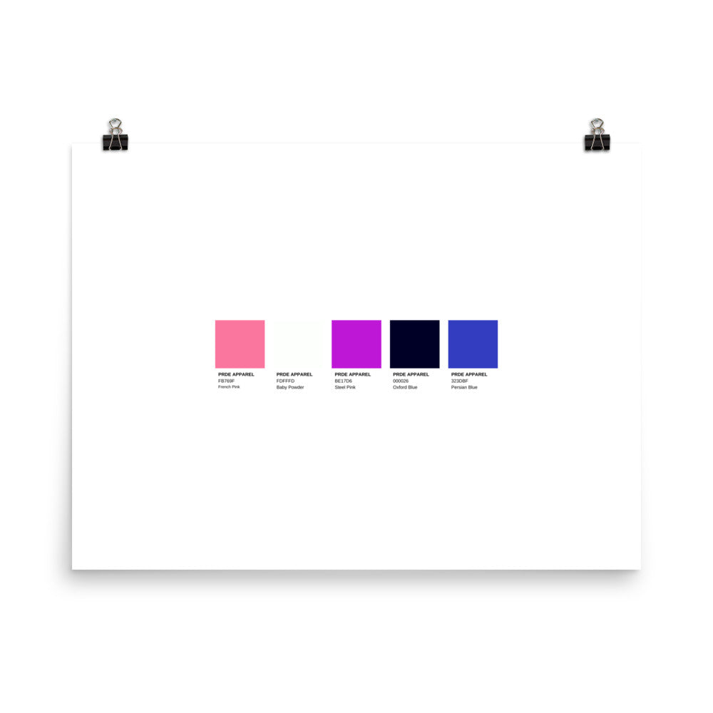 Genderfluid Paint Swatch Poster