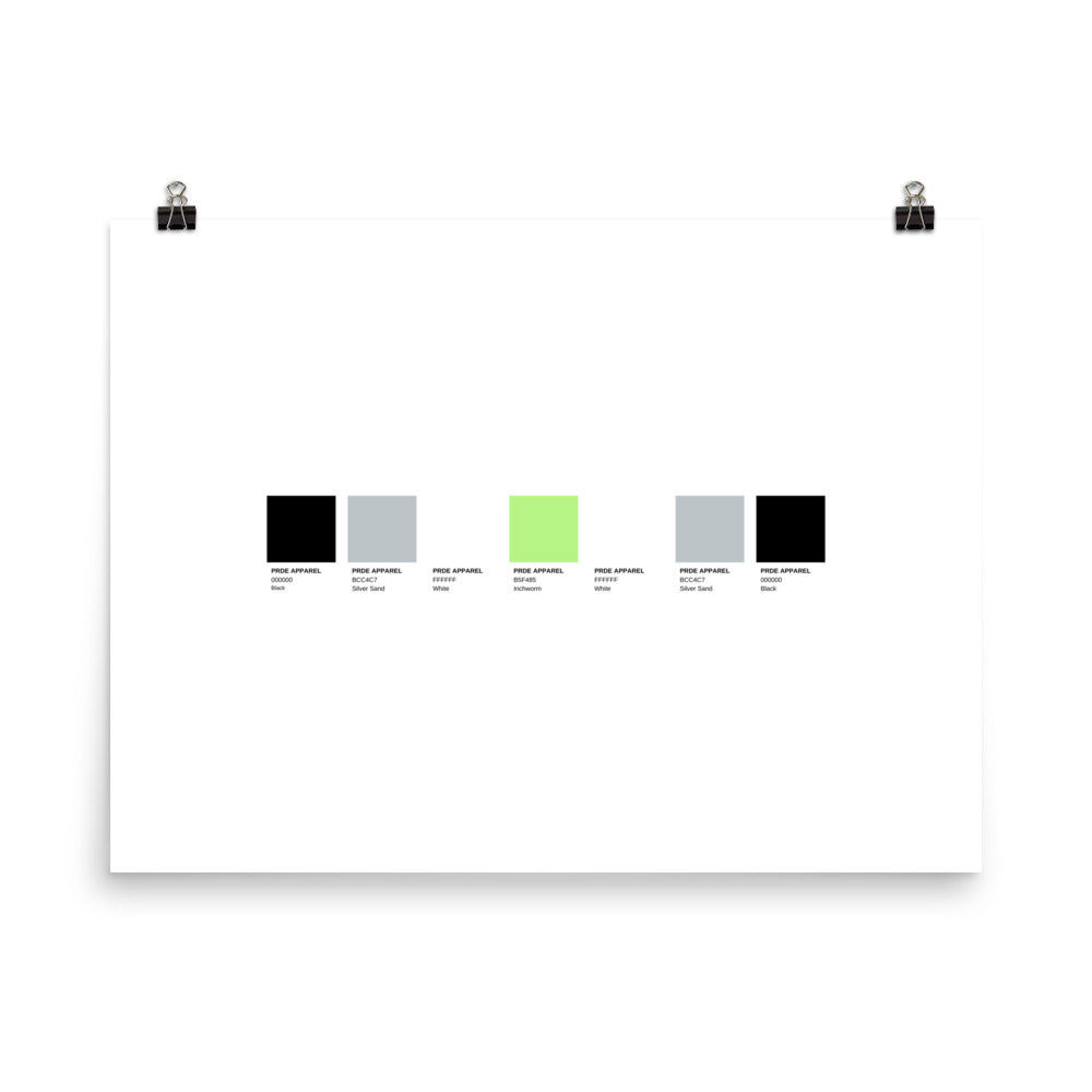 Agender Paint Swatch Poster