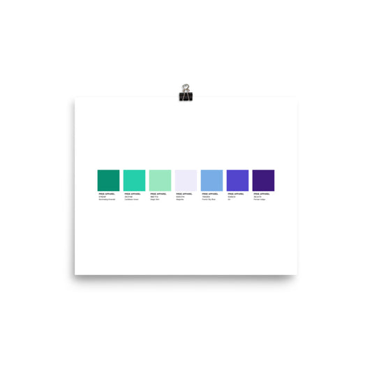 Gay Men's Pride Paint Swatch Poster
