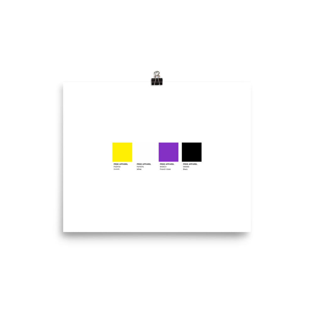 Non-Binary Paint Swatch Poster