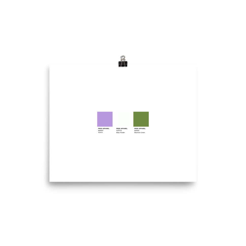 Genderqueer Paint Swatch Poster