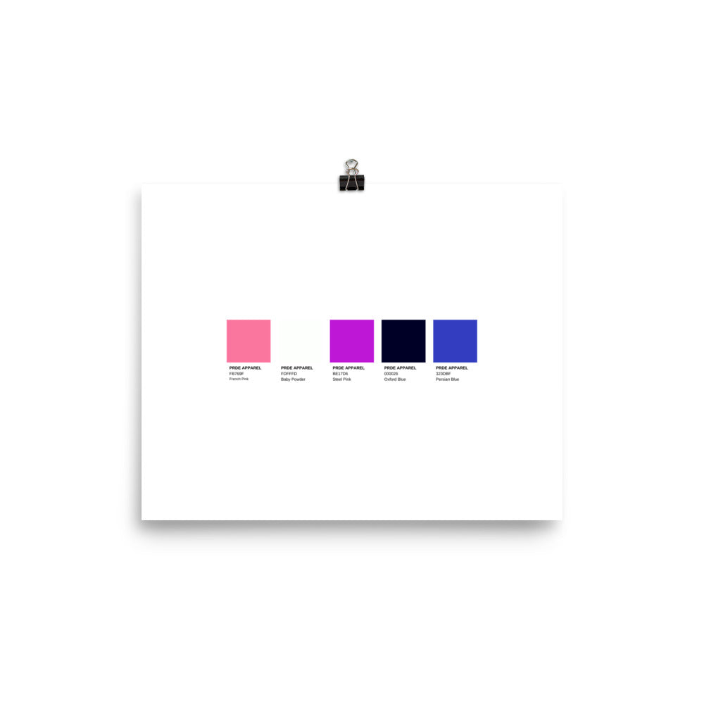 Genderfluid Paint Swatch Poster