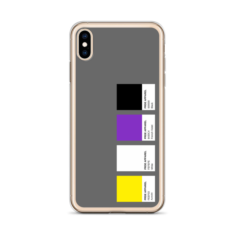 Non-Binary Paint Swatch iPhone Case
