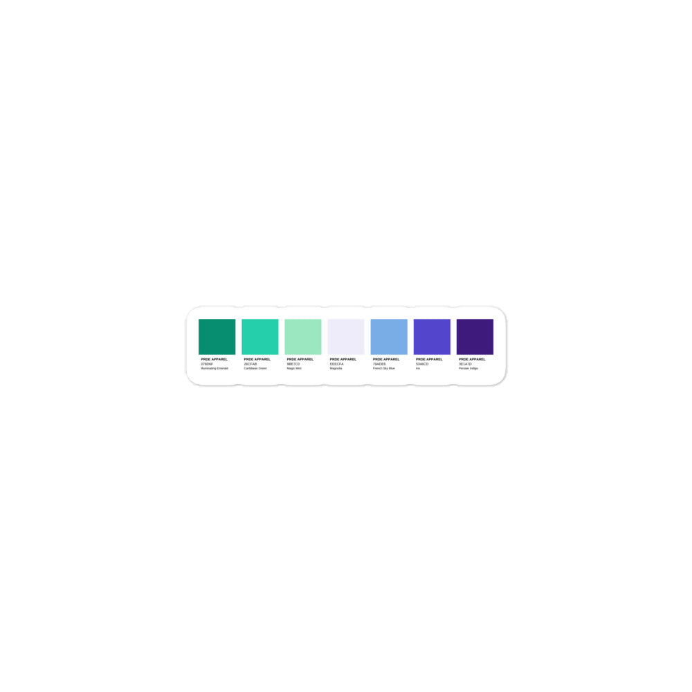 Gay Men's Pride Paint Swatch Sticker