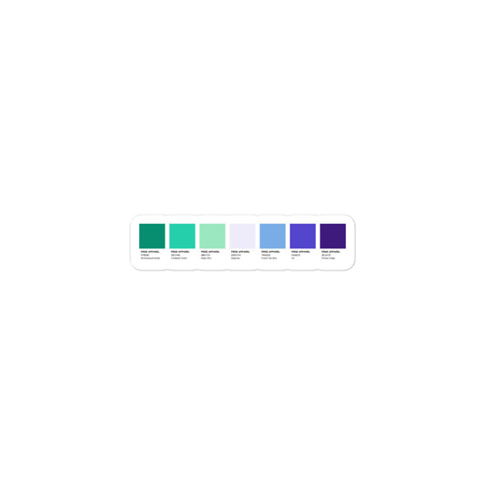 Gay Men's Pride Paint Swatch Sticker