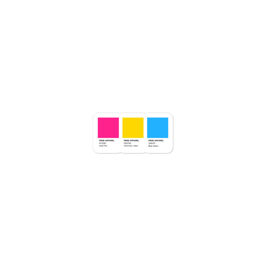Pansexual Paint Swatch Stickers