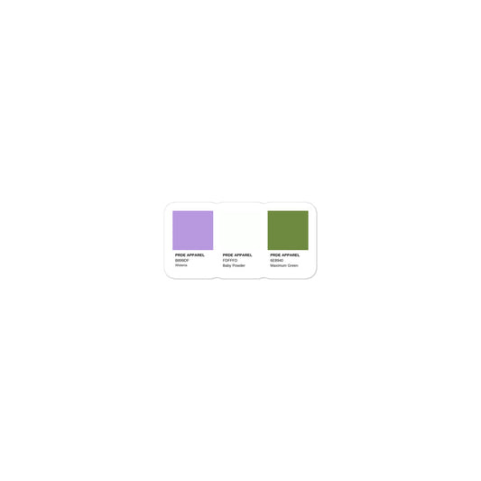 Genderqueer Paint Swatch Sticker