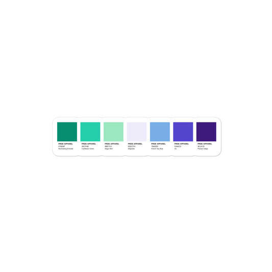 Gay Men's Pride Paint Swatch Sticker