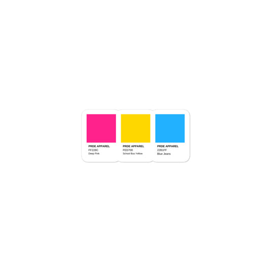 Pansexual Paint Swatch Stickers