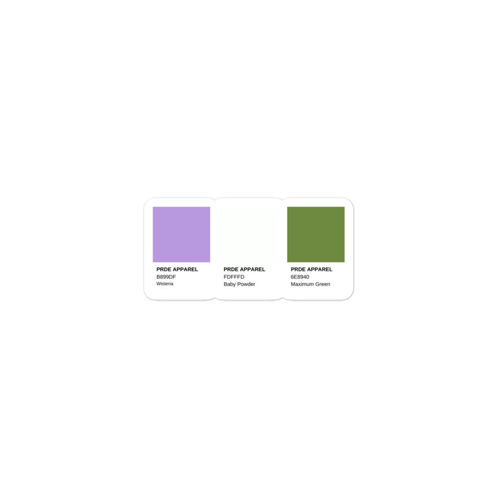 Genderqueer Paint Swatch Sticker