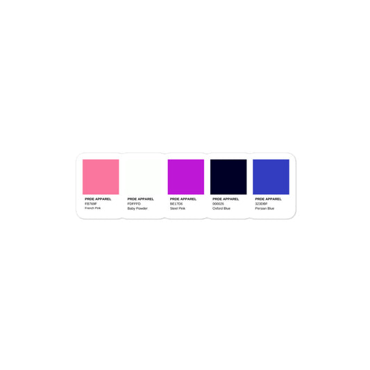 Genderfluid Paint Swatch Sticker