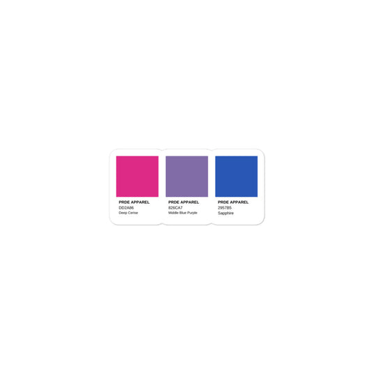 Bisexual Paint Swatch Sticker