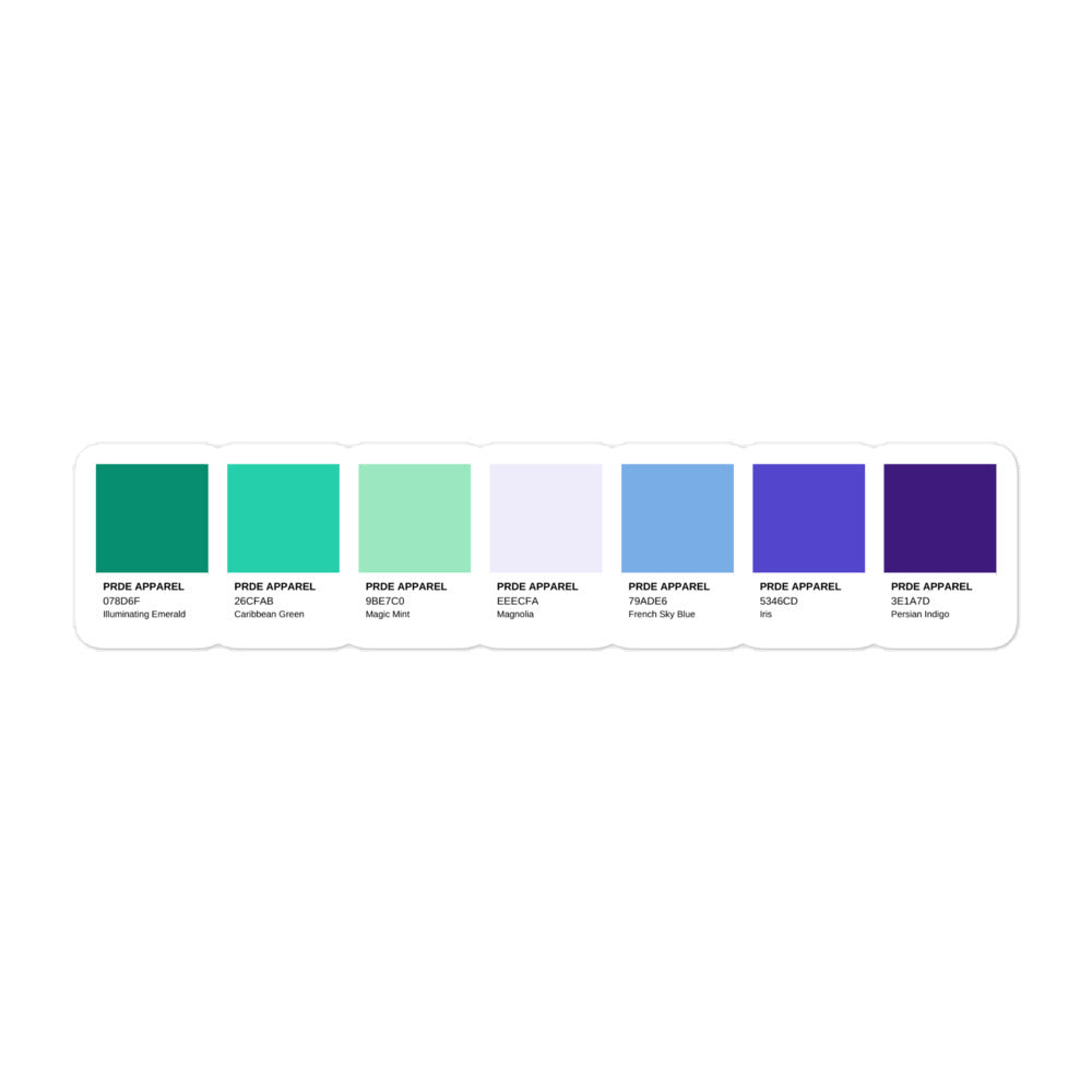 Gay Men's Pride Paint Swatch Sticker