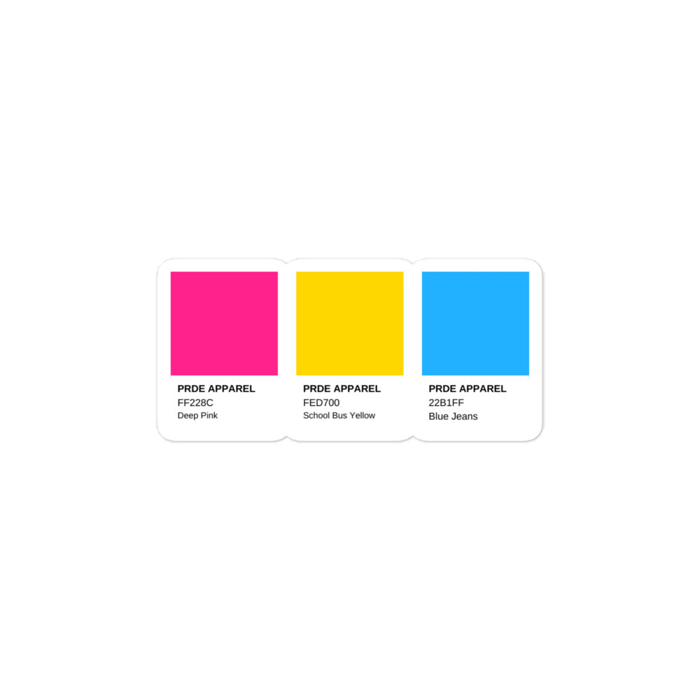 Pansexual Paint Swatch Stickers