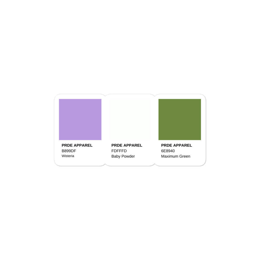 Genderqueer Paint Swatch Sticker