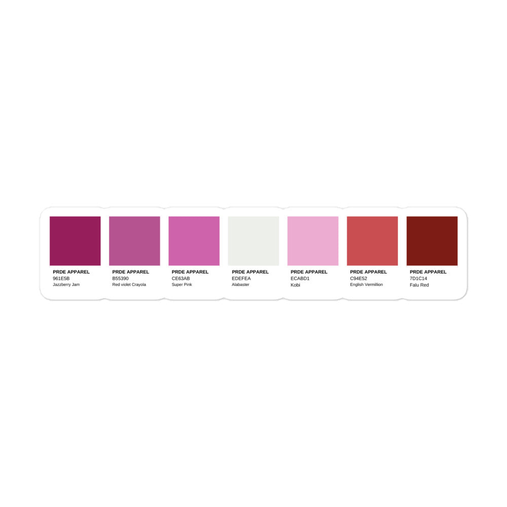 Lesbian Paint Swatch Sticker