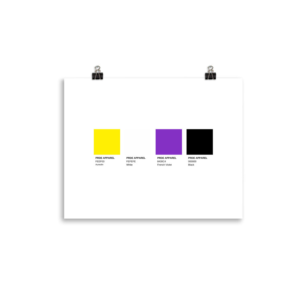 Non-Binary Paint Swatch Poster