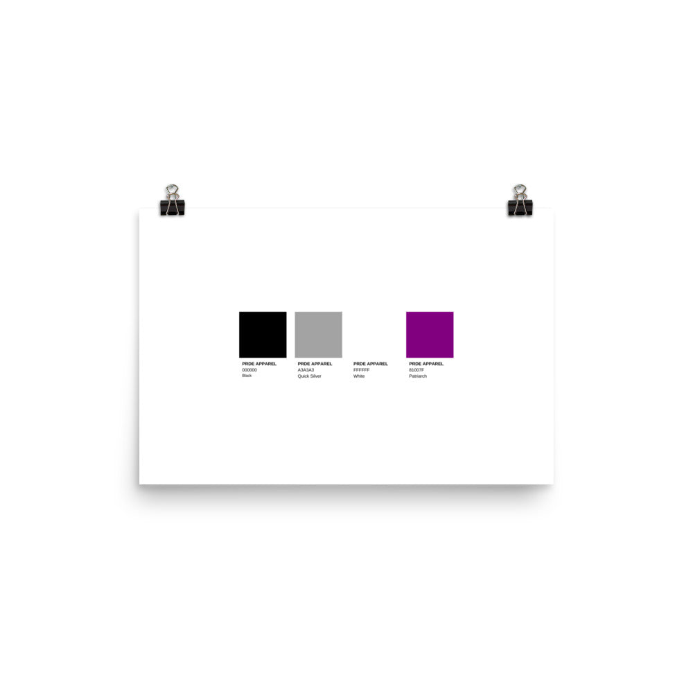 Asexual Paint Swatch Poster