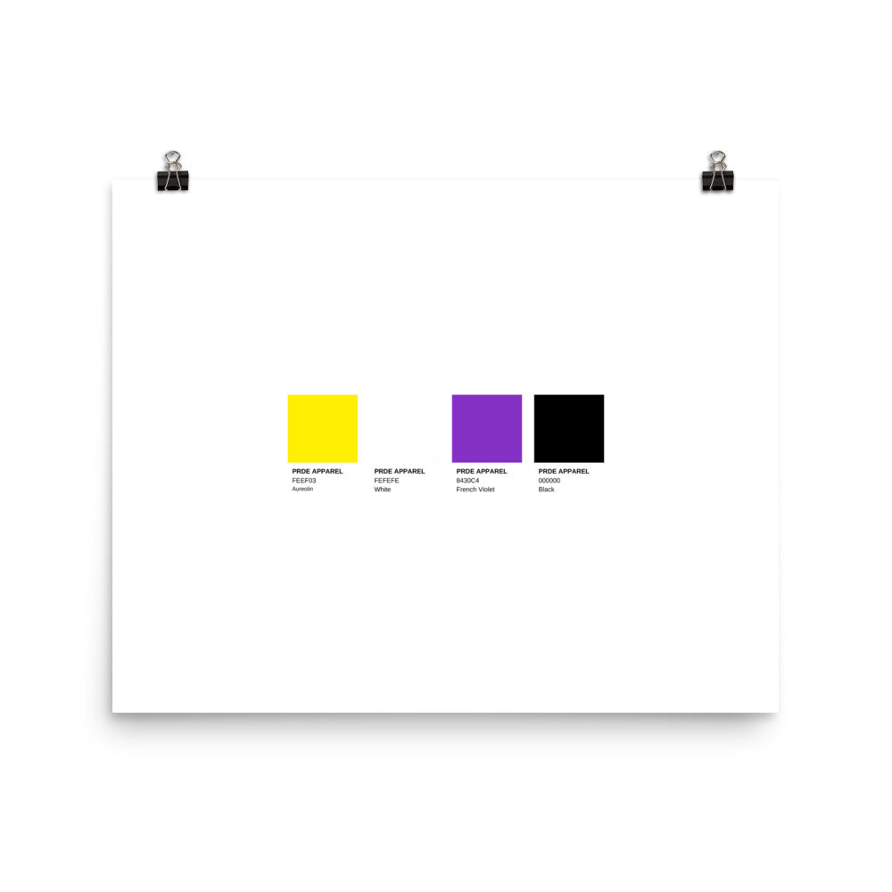 Non-Binary Paint Swatch Poster