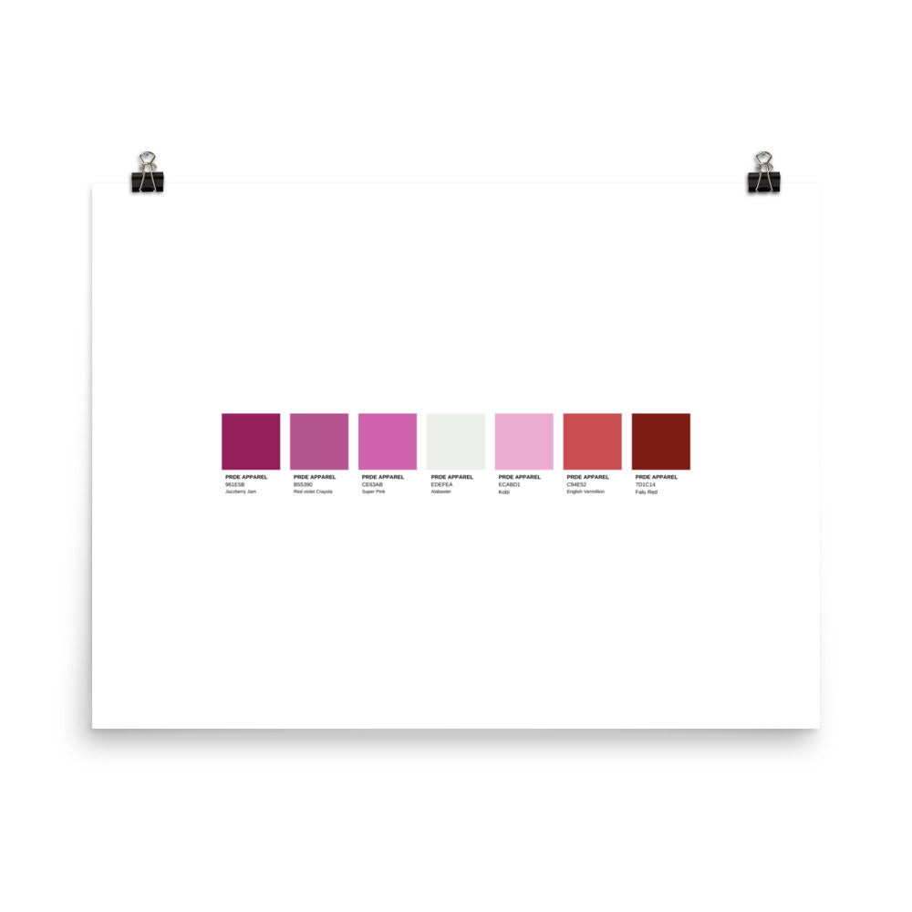 Lesbian Paint Swatch Poster