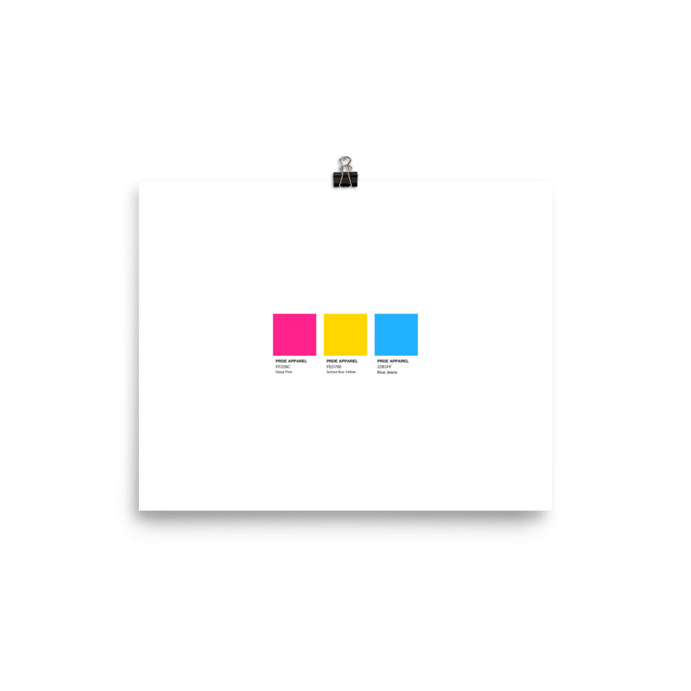 Pansexual Paint Swatch Poster
