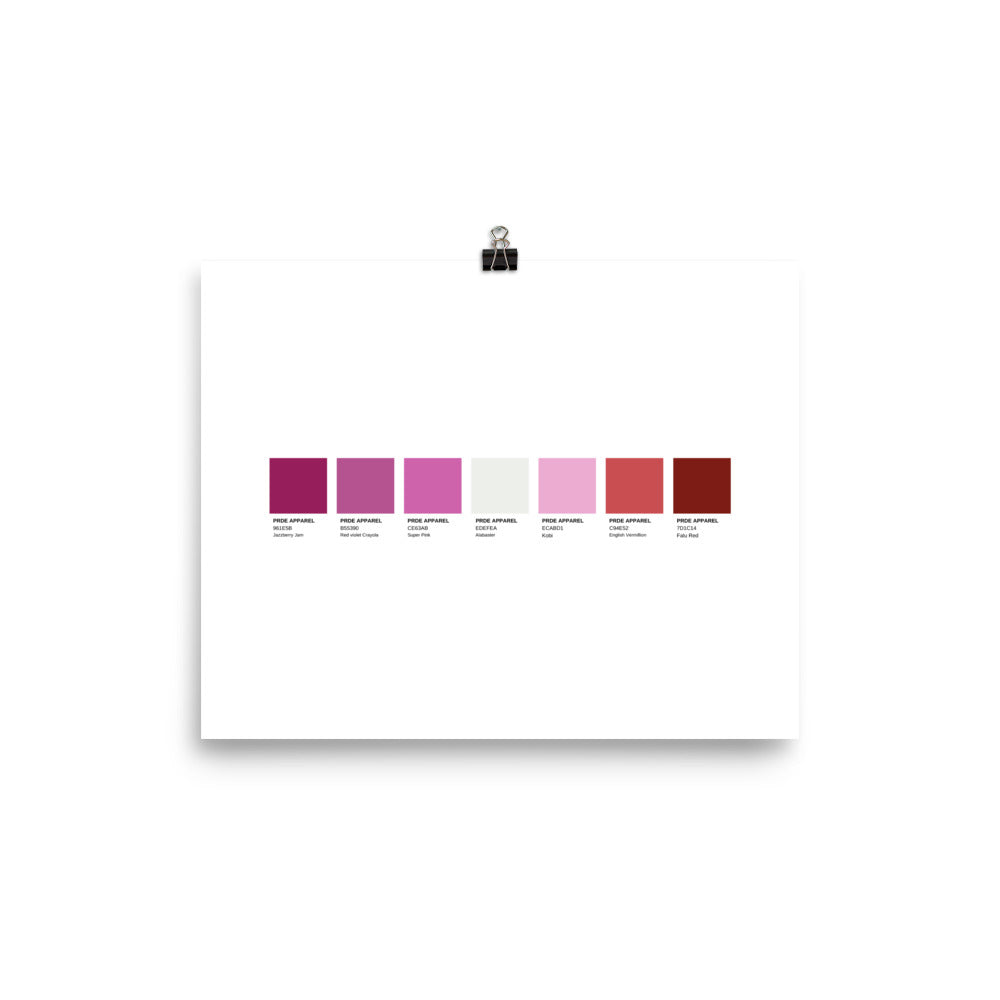 Lesbian Paint Swatch Poster