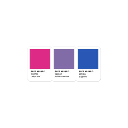 Bisexual Paint Swatch Sticker